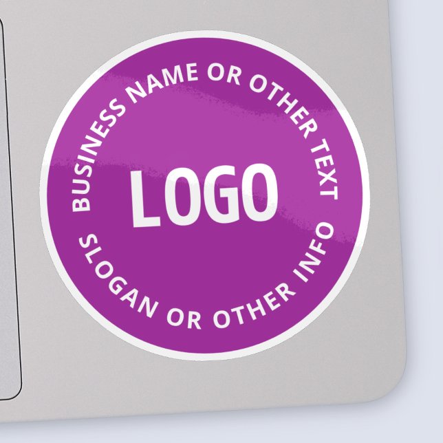 Sticker Votre logo et votre texte personnalisable | Violet (Créateur téléchargé)