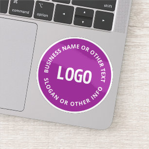 Sticker Votre logo et votre texte personnalisable   Violet