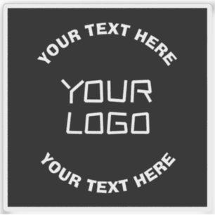 Sticker Votre logo ou image et texte modifiable   Noir & B