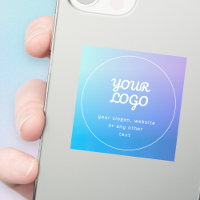Votre Logo & Slogan ou autre texte | Bleu et pourp