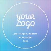 Votre Logo & Slogan ou autre texte | Bleu et pourp