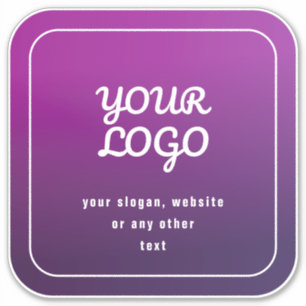 Sticker Votre Logo & Slogan ou autre texte   Purple Ombre