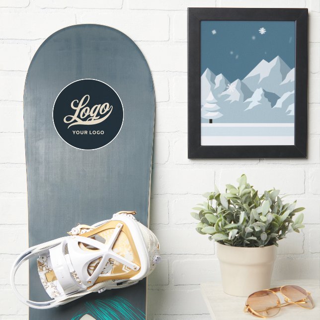 Sticker Votre logo sur Blue Circle Snowboard Business Viny (Snowboard)