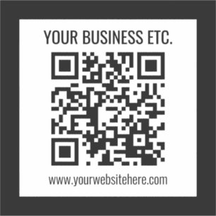 Sticker Votre nom d'entreprise et votre code QR modifié
