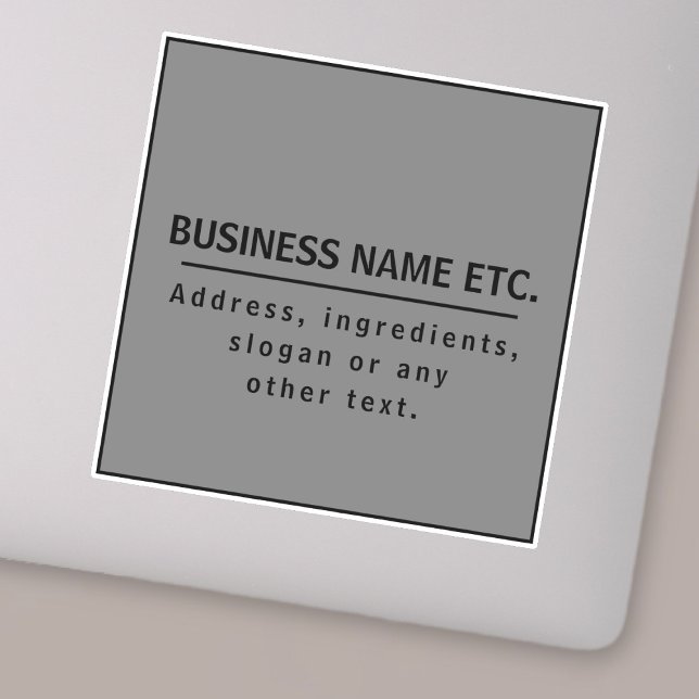 Sticker Votre nom d'entreprise ou marque, etc. gris foncé  (Créateur téléchargé)