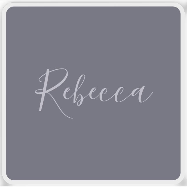 Sticker Votre nom | Élégant script de lavande sur le viole (Devant)