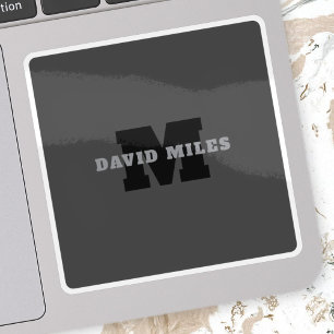 Sticker Votre nom ou nom commercial Masculine moderne Gr