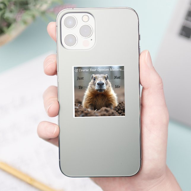 Sticker Votre opinion compte avec sarcasme (Téléphone)