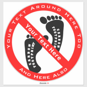 Sticker Votre texte ici AUCUN Stick CARBONE EMPREINTE