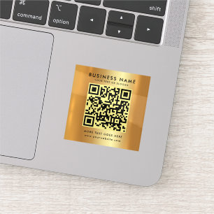 Sticker Votre texte personnalisé Code QR Logo Modèle Faux 