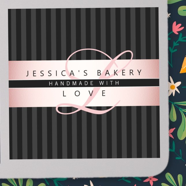 Sticker Votre texte personnalisé | Faux Rose Gold avec noi (Créateur téléchargé)