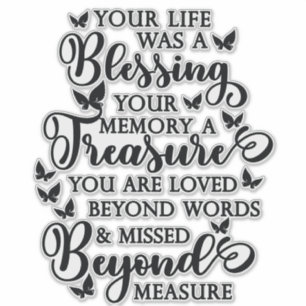 Sticker Votre vie a été une bénédiction papillon Décale co