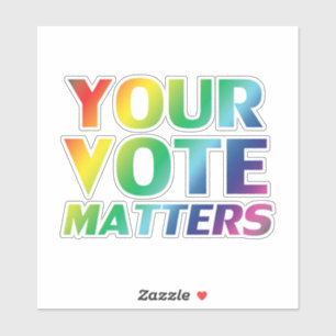 Sticker "votre vote compte" Fierté lgbtq lgbt couleurs -