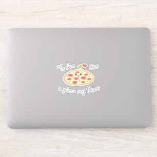 Sticker Vous avez une pizza My Heart Cute Kawaii Food Pun