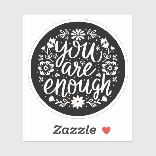 Sticker Vous êtes assez rappel d'affirmation d'amour de so (Feuille)