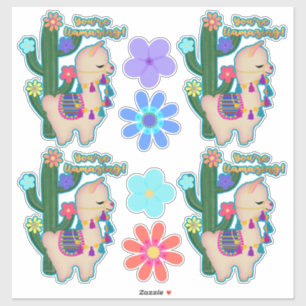 Sticker Vous êtes en train de faire du flambeau !   Lamas