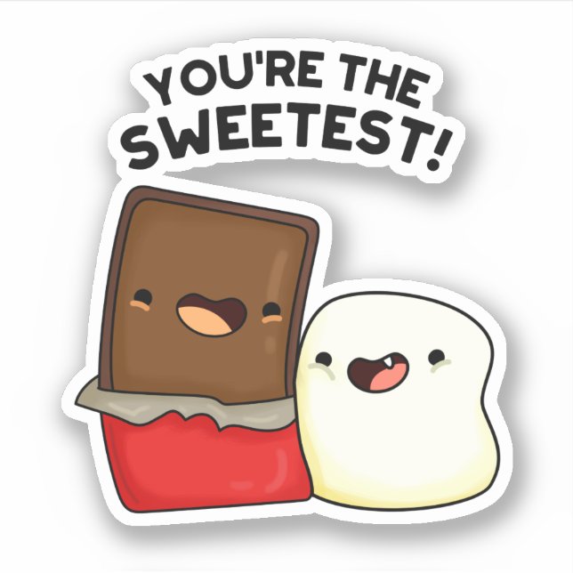 Sticker Vous êtes le plus doux jeu de snacks amusant (Devant)