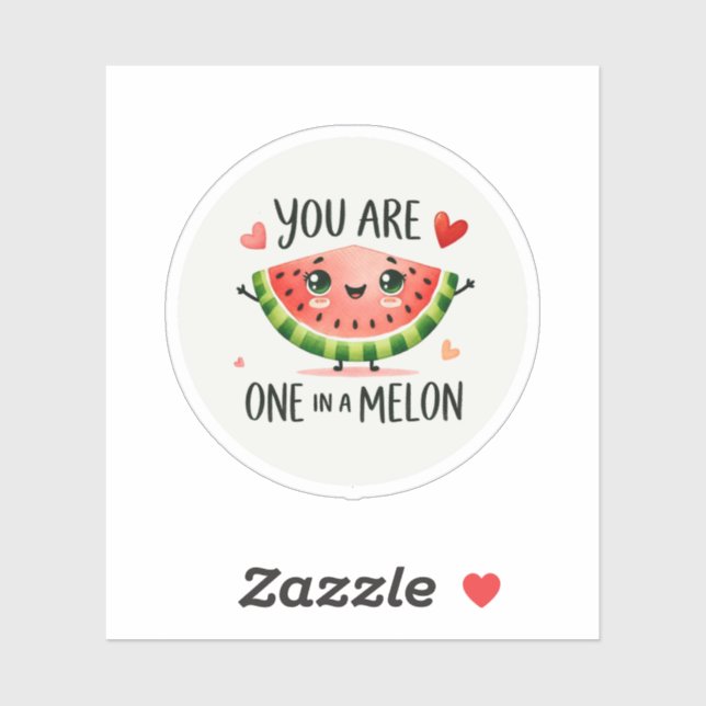 Sticker Vous êtes un dans un Melon - mignon bâton de pastè (Feuille)