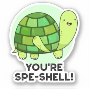 Sticker Vous êtes un jeu de tortue drôle en coquille