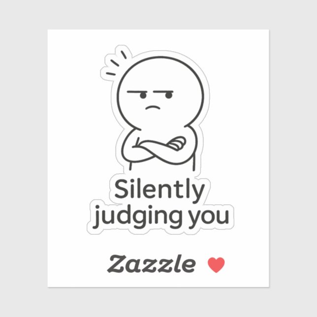 Sticker Vous jugeant silencieusement - Expression sarcasti (Feuille)