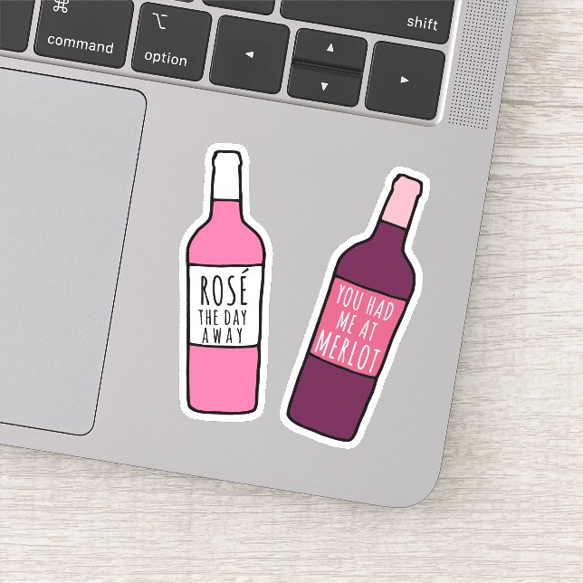 Sticker Vous M'Avez Eu À Merlot / Rosé Le Jour Dernier (Détail)
