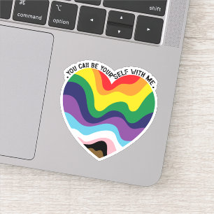 Sticker Vous pouvez être vous-même avec moi LGBT Transgenr