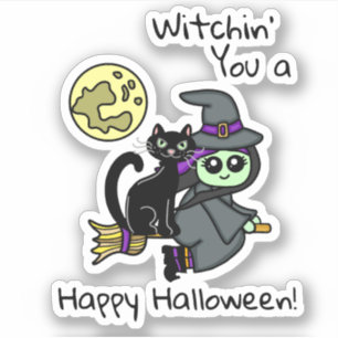 Sticker Vous préparer un Halloween heureux