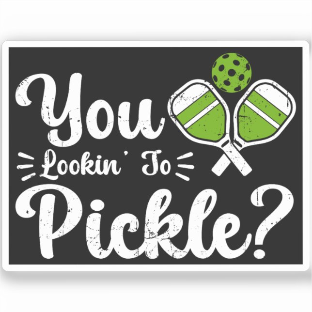 Sticker Vous recherchez Pickle Pickleball Player Drôle (Recto)