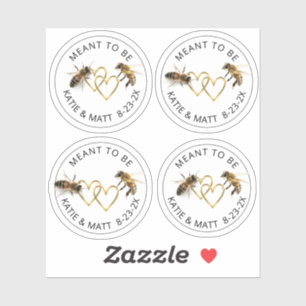 Sticker Vous voulez être Mini Miel Jar Bee Mariage Étiquet