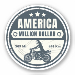 Sticker voyage en moto de colorado routier à un million de