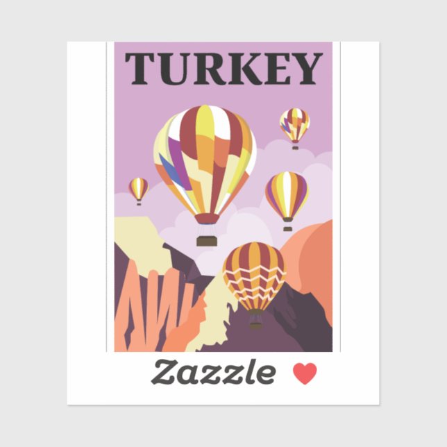 Sticker voyage en turquie (Feuille)