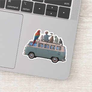 Sticker Voyage en van pour garçon selfie