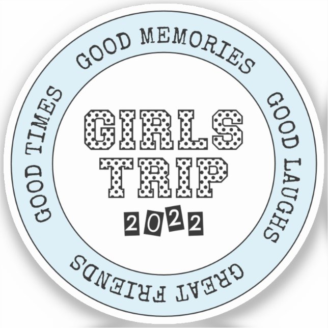 Sticker Voyage Filles 2022 Filles Week-end de vacances Get (Recto)