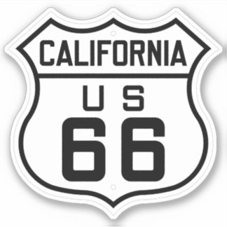 Sticker Voyage Route 66 California