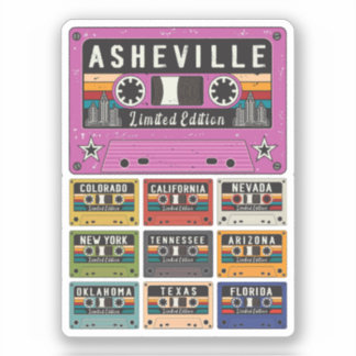Sticker Voyage vintage à Asheville