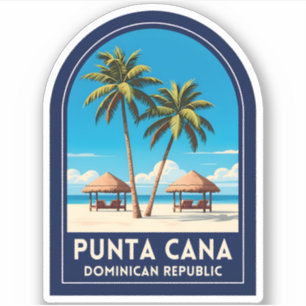 Sticker Voyage Vintage Punta Cana République dominicaine R
