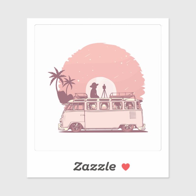 Sticker Voyage "Wanderlust Adventure" (Feuille)