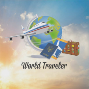 Sticker Voyageur du monde, Design 2