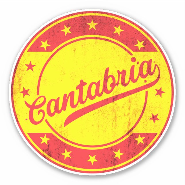 Sticker Voyageur mondial - Cantabrie, Espagne (Devant)