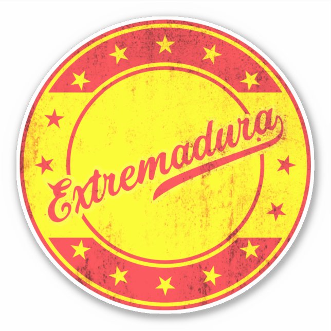 Sticker Voyageur mondial - Estrémadure, Espagne (Devant)