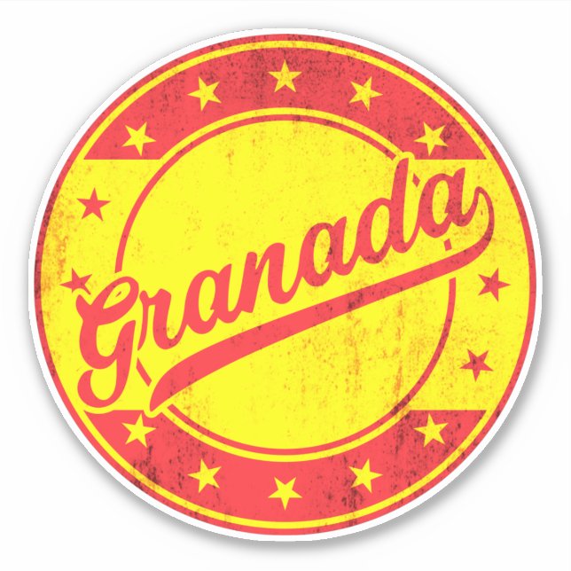 Sticker Voyageur mondial - Grenade, Espagne (Devant)