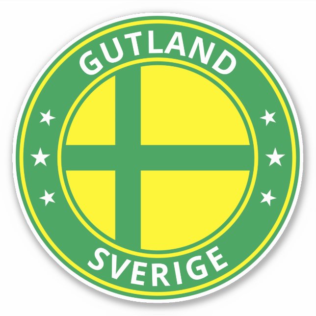 Sticker Voyageur mondial - Gutland, Sverige | Suède (Modif (Devant)