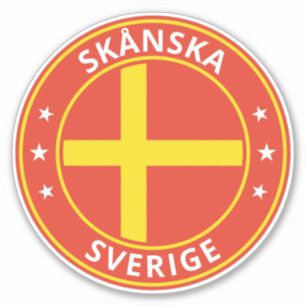 Sticker Voyageur mondial - Skånska, Sverige Suède (Modif