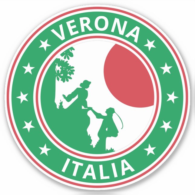 Sticker Voyageur mondial - Vérone, Italie (Devant)