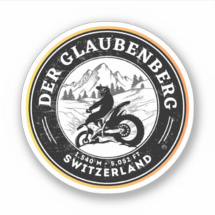 Sticker VTT Glaubenberg pass Suisse alpes