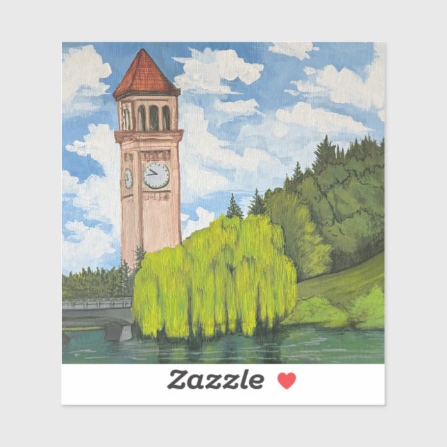 Sticker Vue de River Front Park en vinyle (Feuille)