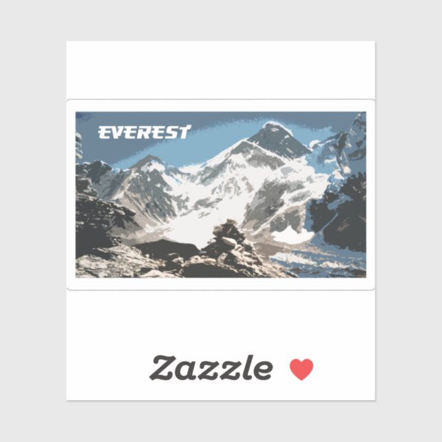 Sticker Vue du mont Everest, Népal (Feuille)