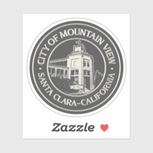 STICKER VUE MONTAGNE PÈRE NOËL CLARA CALIFORNIA VINTAGE