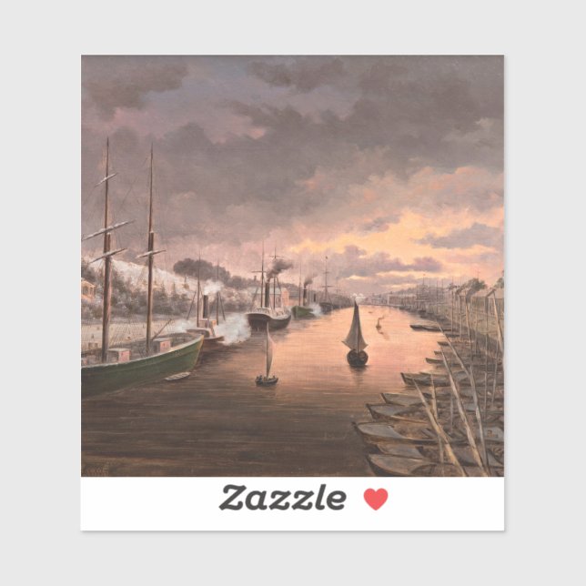 Sticker Vue sur l'Aura à Turku (Feuille)