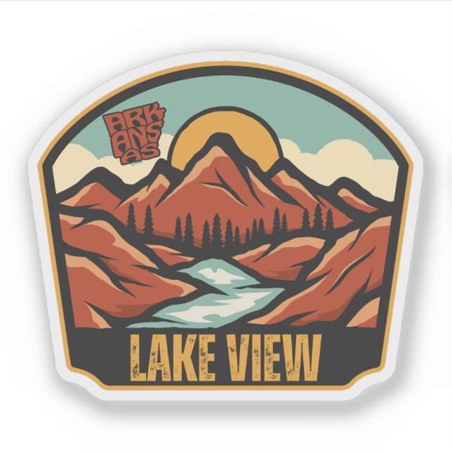 Sticker Vue sur le lac, Arkansas  (Devant)
